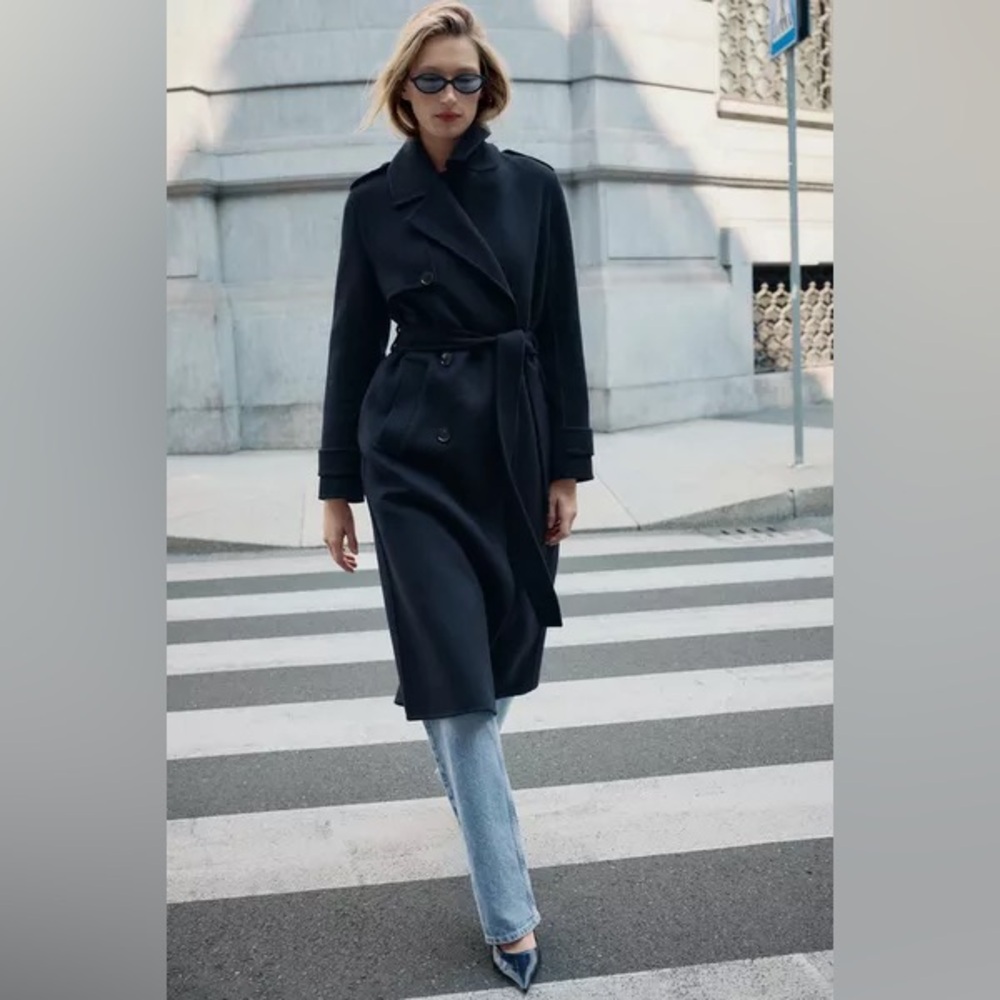 Zara Belted Wool Coat SOLD